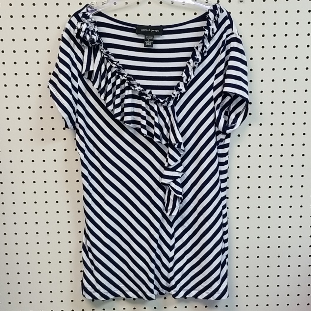 Striped soft nautical top with cute details